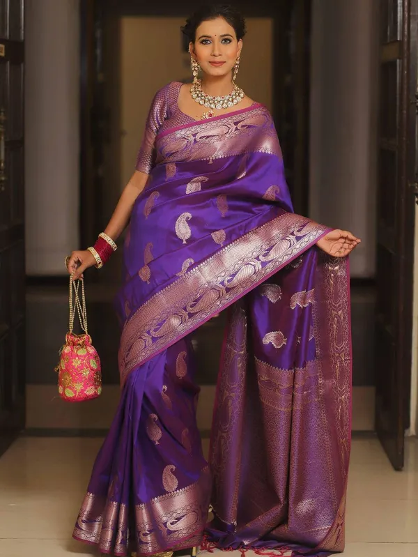 Purple_Brocade_Saree_for_Women