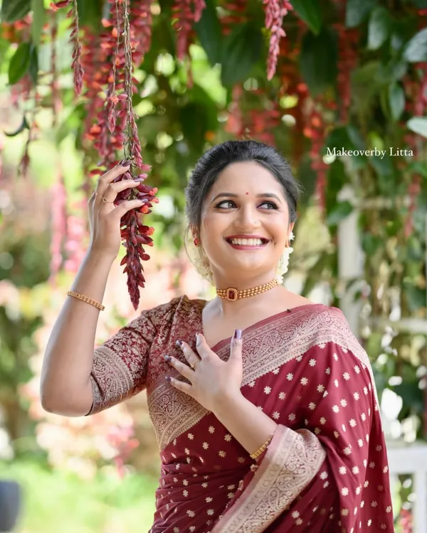 Maroon_Textured_Regular_Fit_Saree_Blouse_for_Women