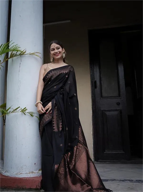 Black_Traditional_Border_Saree_for_Women