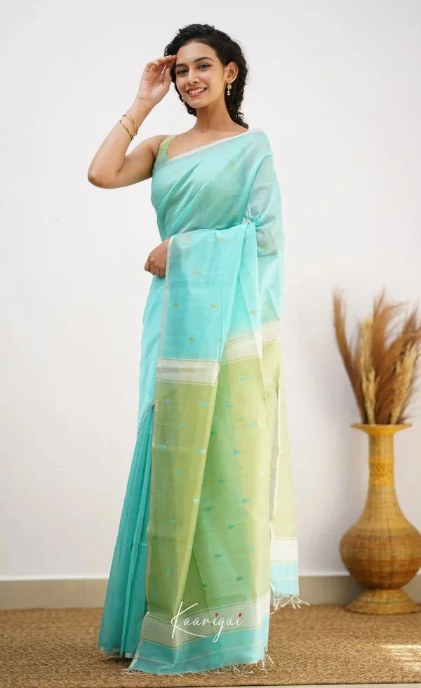 Aqua_Sheer_Draped_Saree_for_Women