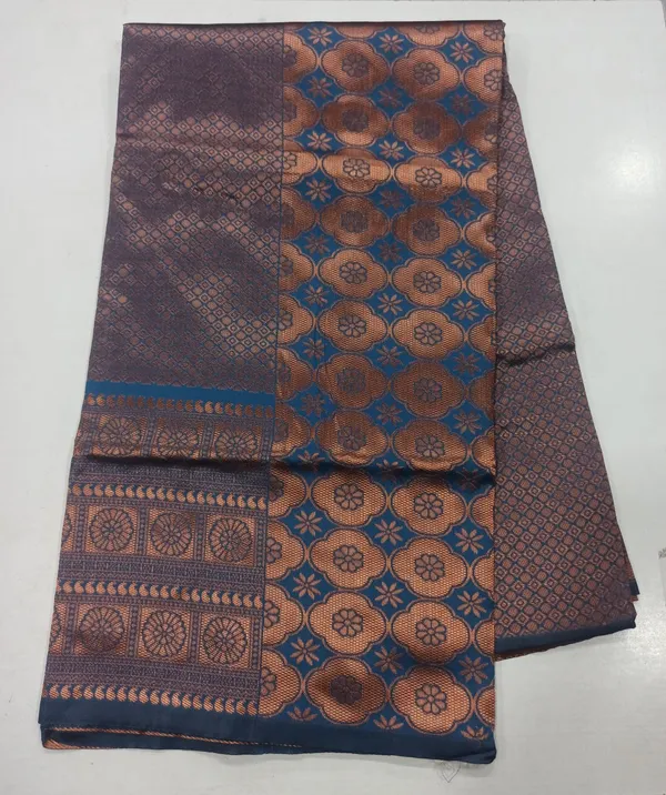 Blue_Woven_Floral_Saree_for_Women
