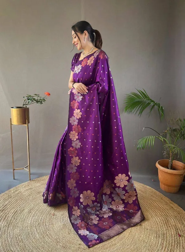 Purple_Floral_Print_Saree_for_Women