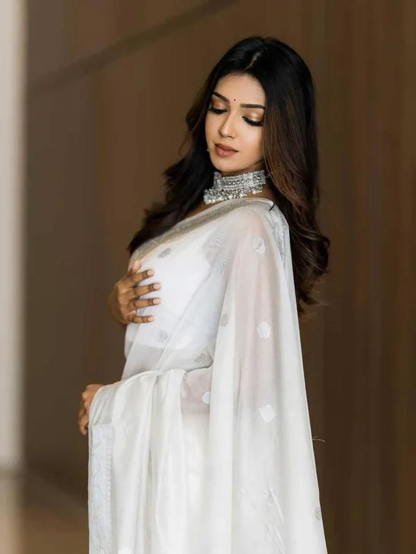 White_Silver_Motif_Saree_for_Women