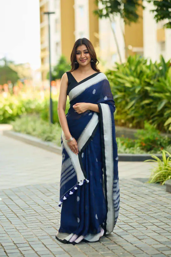 Navy_Blue_Printed_Saree_for_Women