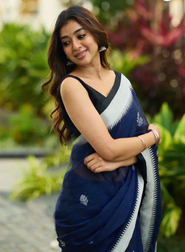Navy_Blue_Printed_Saree_for_Women
