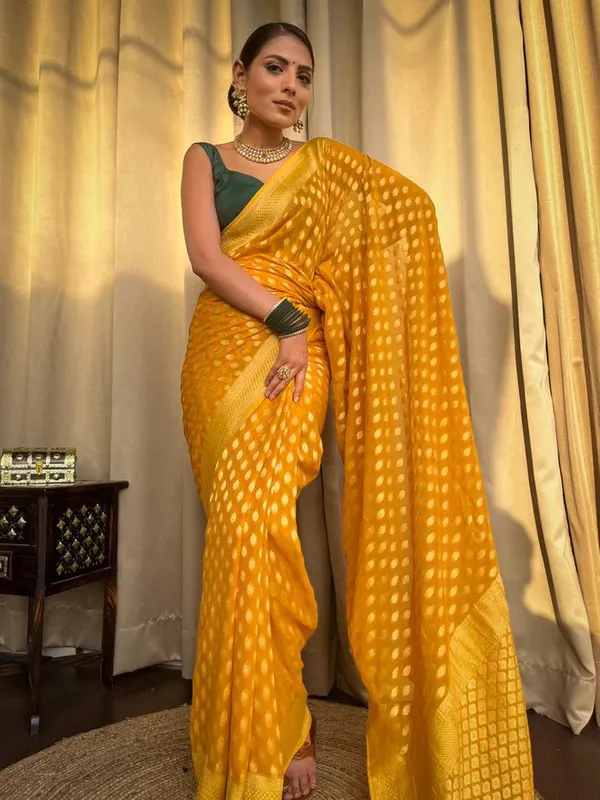 Yellow_Woven_Saree_for_Women