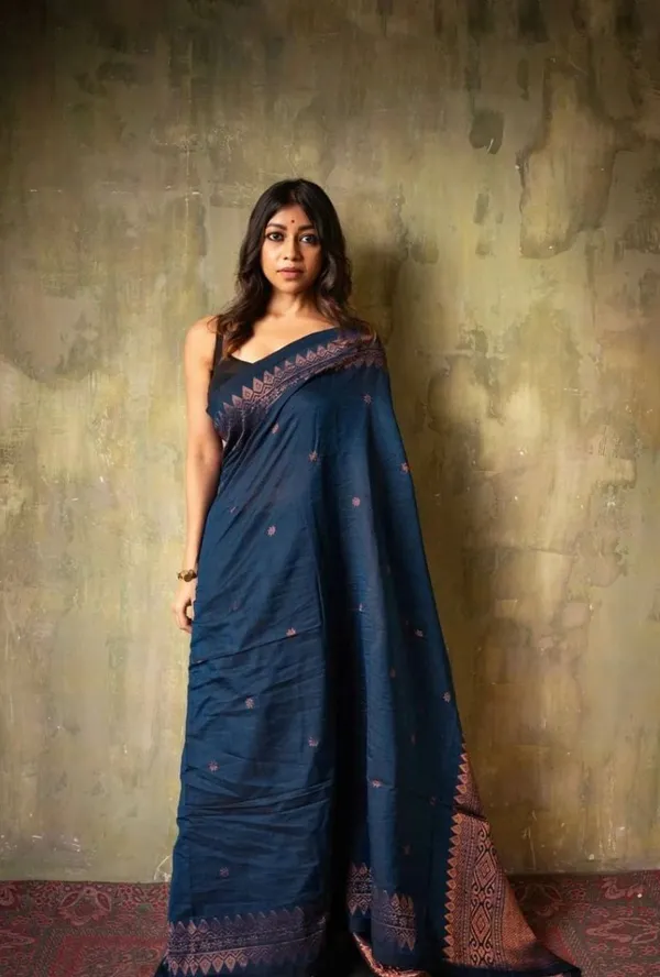Navy_Blue_Printed_Saree_for_Women