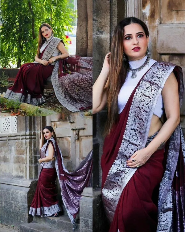 Maroon_Woven_Traditional_Saree_for_Women