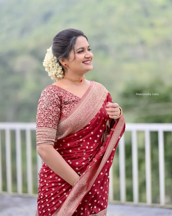 Maroon_Textured_Regular_Fit_Saree_Blouse_for_Women