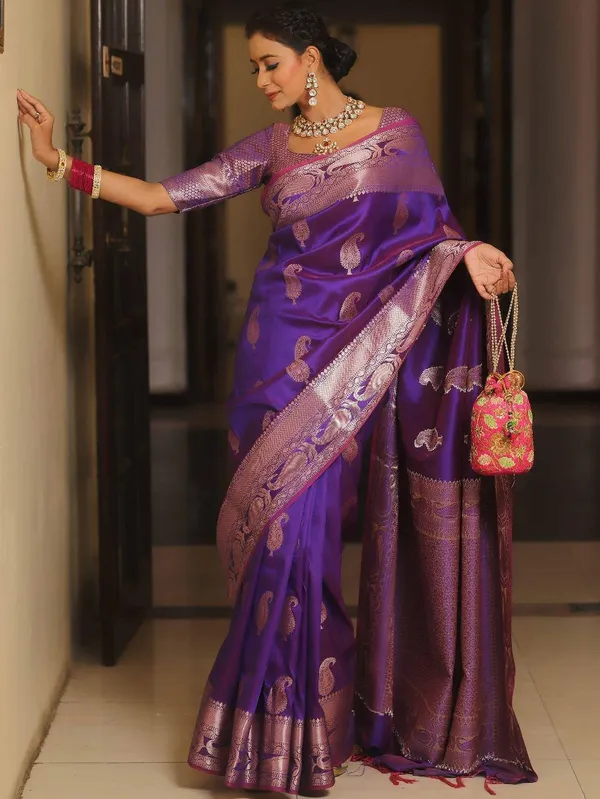 Purple_Brocade_Saree_for_Women