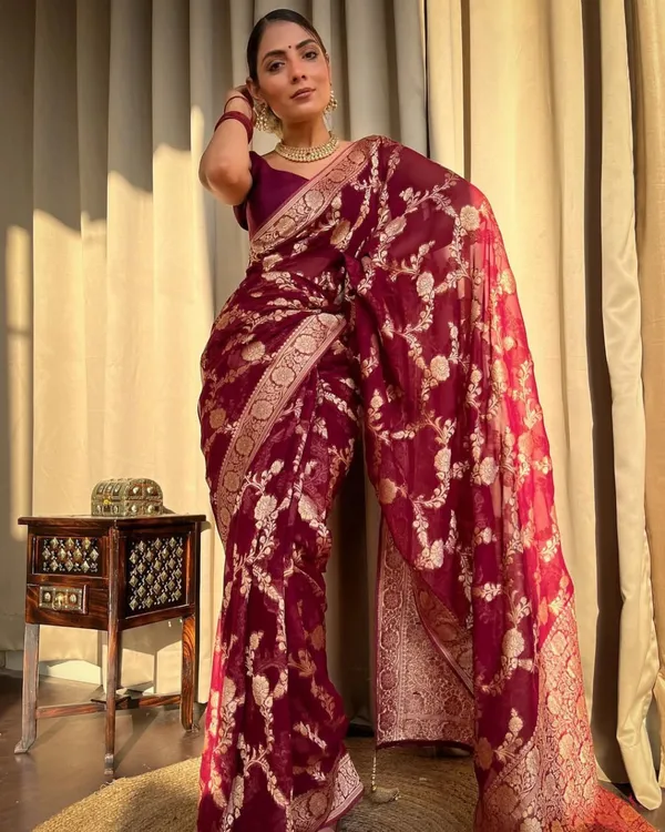 Maroon_Floral_Saree_for_Women