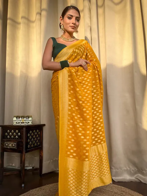 Yellow_Woven_Saree_for_Women