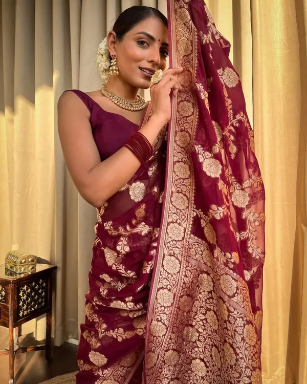 Maroon_Floral_Saree_for_Women