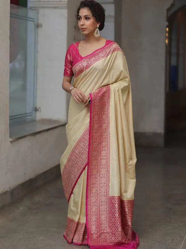 Cream_Woven_Saree_for_Women