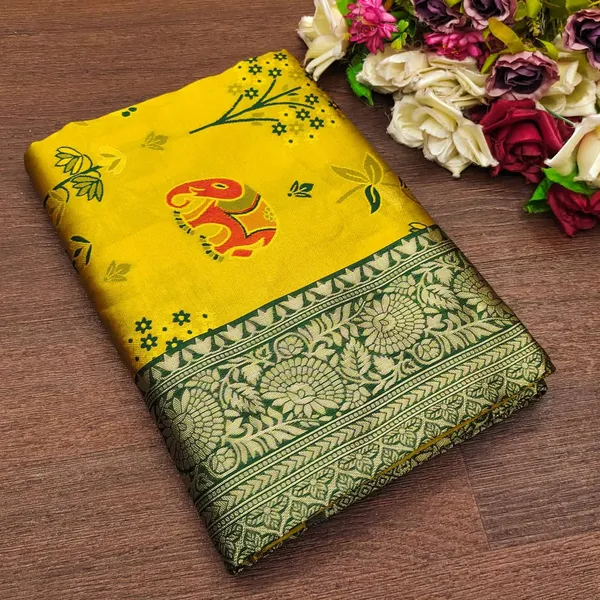 Yellow_Printed_Saree_for_Women