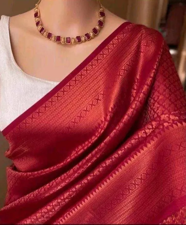Red_Patterned_Woven_Saree_for_Women