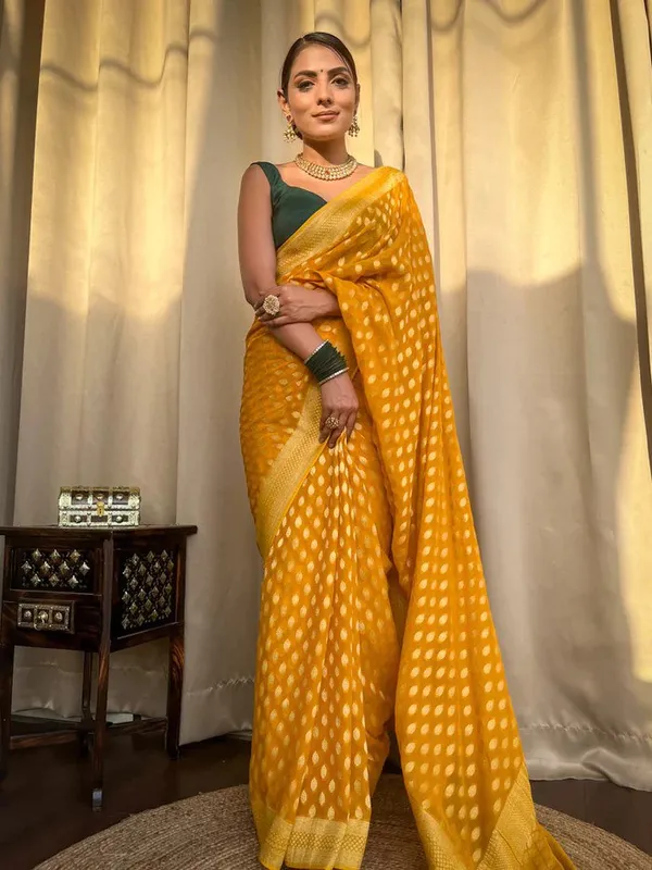 Yellow_Woven_Saree_for_Women