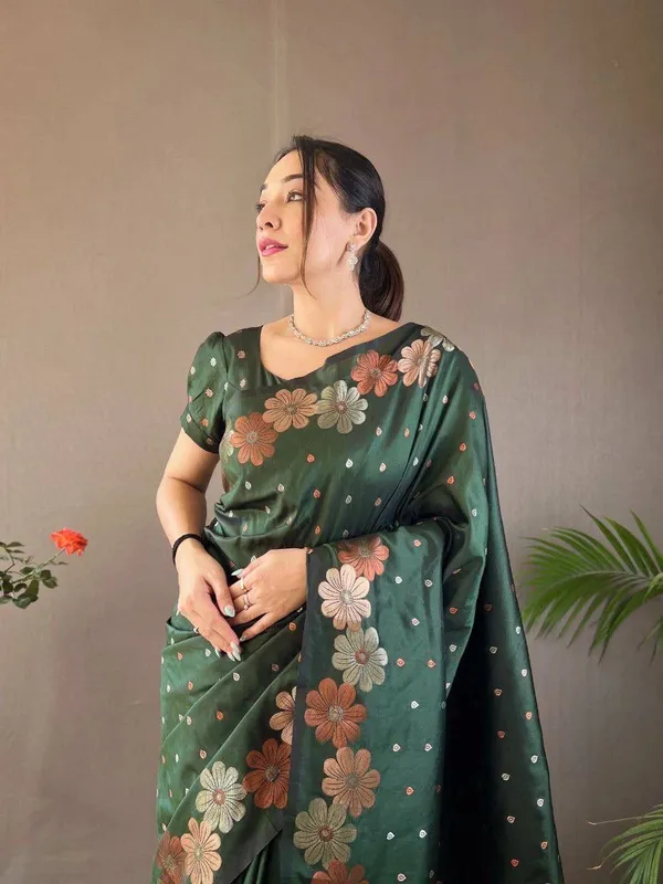 Green_Floral_Print_Saree_for_Women