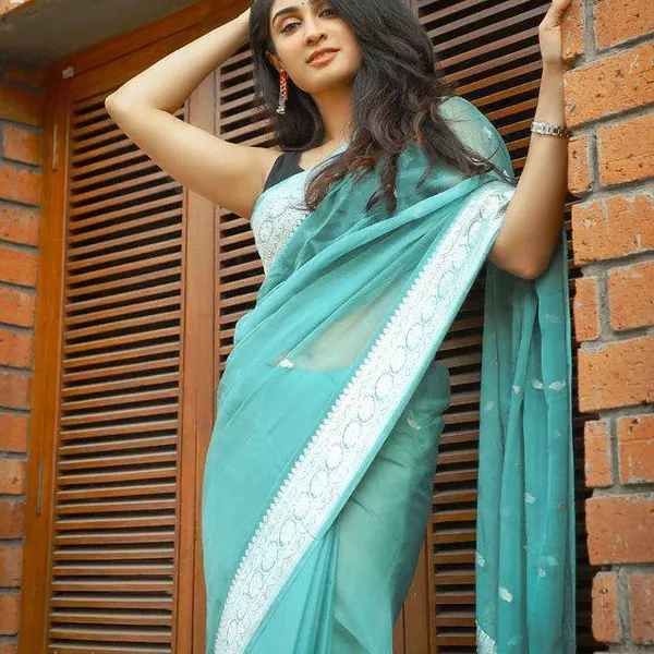 Aqua_Embroidered_Saree_for_Women