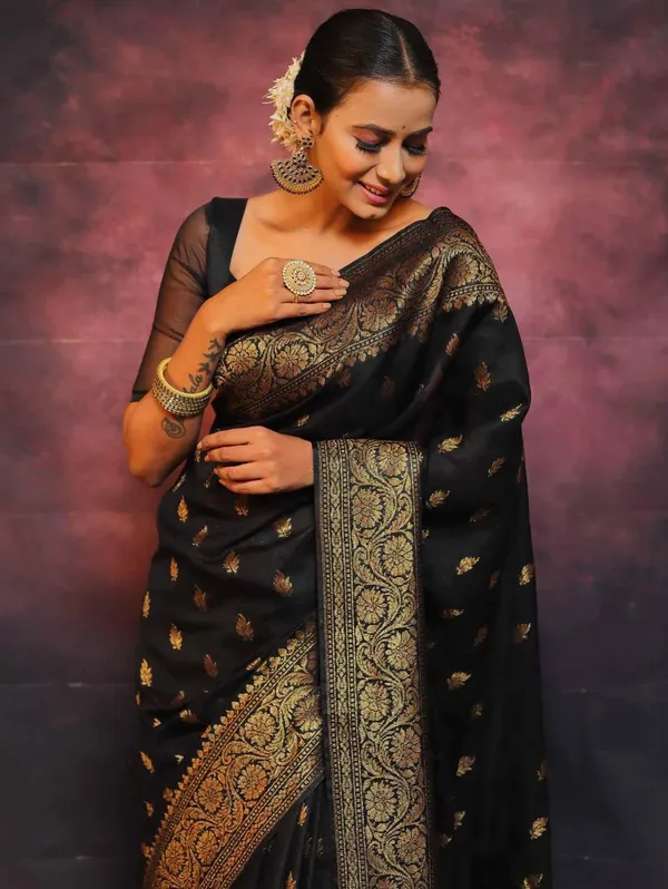Black_Traditional_Border_Saree_for_Women