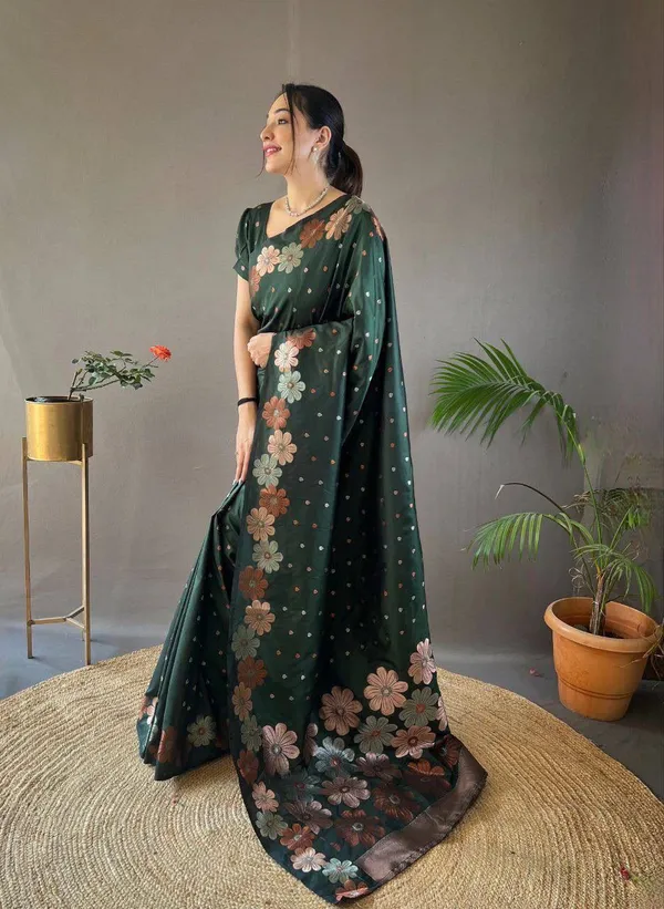 Green_Floral_Print_Saree_for_Women