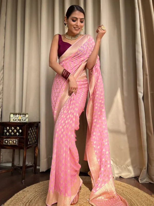 Pink_Gold_Motif_Traditional_Saree_for_Women
