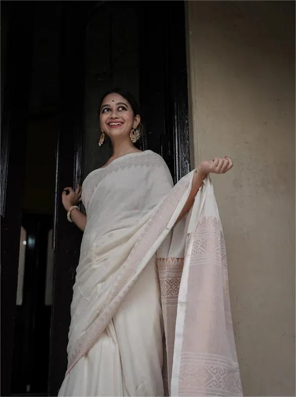 Ivory_Woven_Border_Saree_for_Women