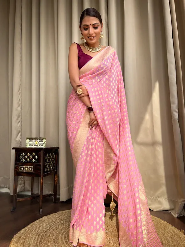 Pink_Gold_Motif_Traditional_Saree_for_Women