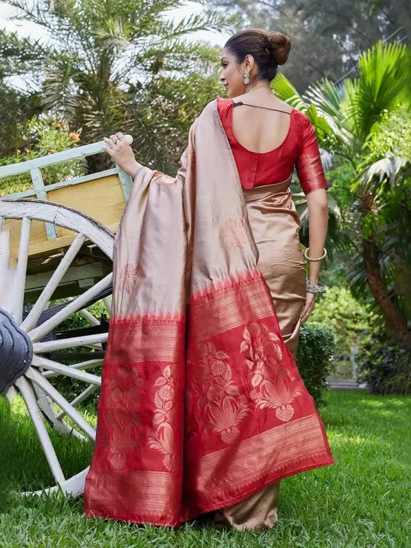 Beige_Woven_Floral_Border_Saree_for_Women