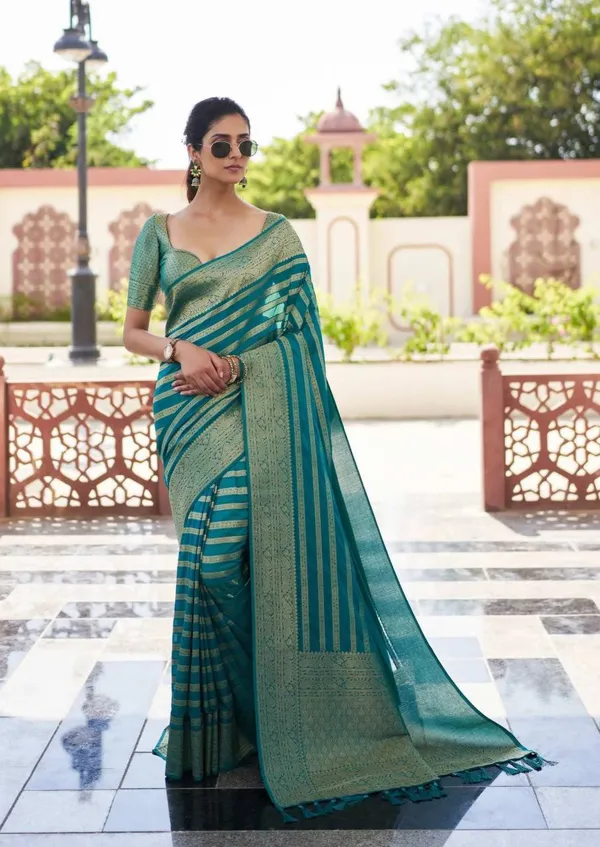 Green_Striped_Saree_for_Women