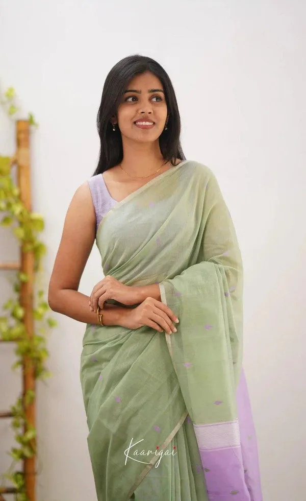 Green_Saree_With_Lavender_Pallu_for_Women