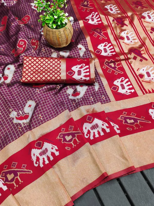 Purple_Woven_Motif_Saree_for_Women