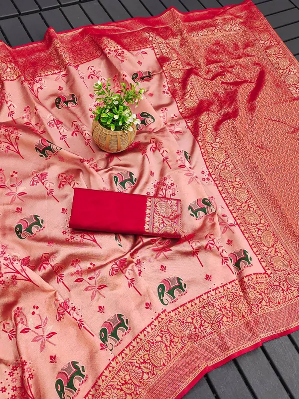 Pink_Printed_Saree_For_Women
