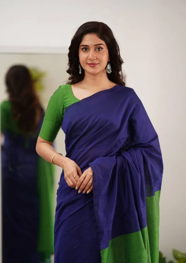 Blue_And_Green_Saree_for_Women