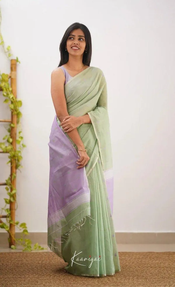 Green_Saree_With_Lavender_Pallu_for_Women