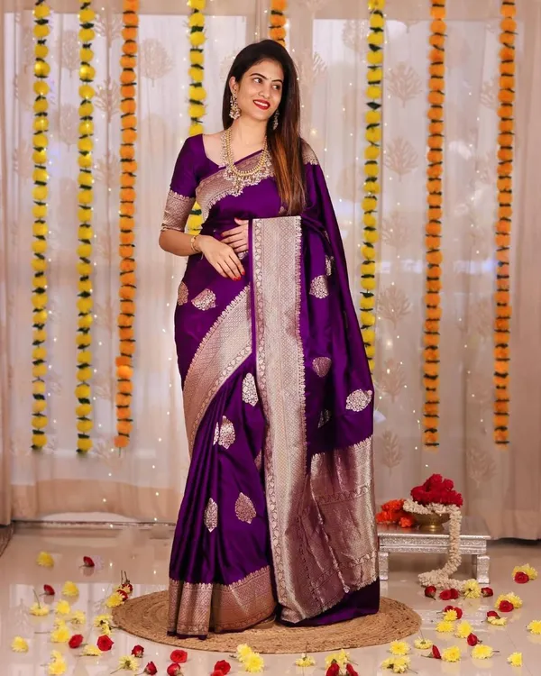 Purple_Brocade_Style_Saree_for_Women