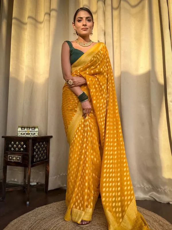 Yellow_Woven_Saree_for_Women