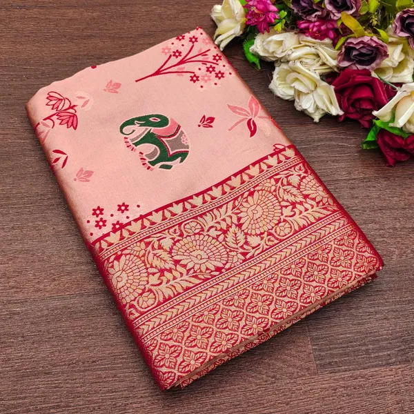 Pink_Printed_Saree_For_Women
