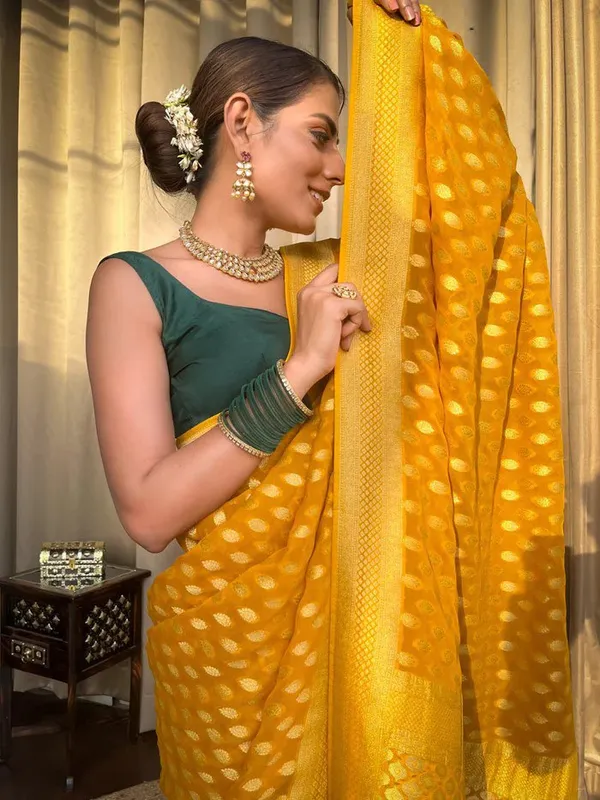Yellow_Woven_Saree_for_Women