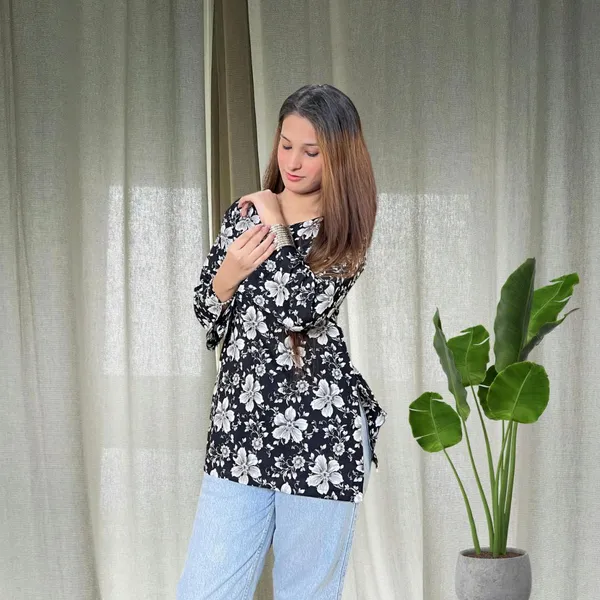 Black_Bell_Sleeves_Short_Kurti