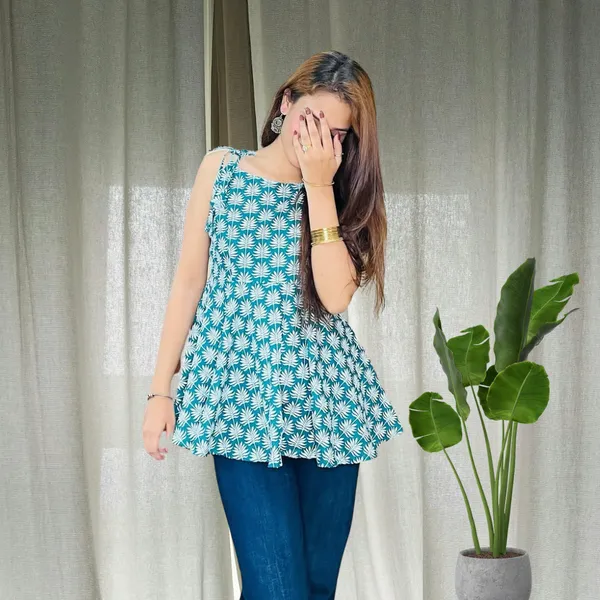 Green_Adjustable_Peplum_Kurti