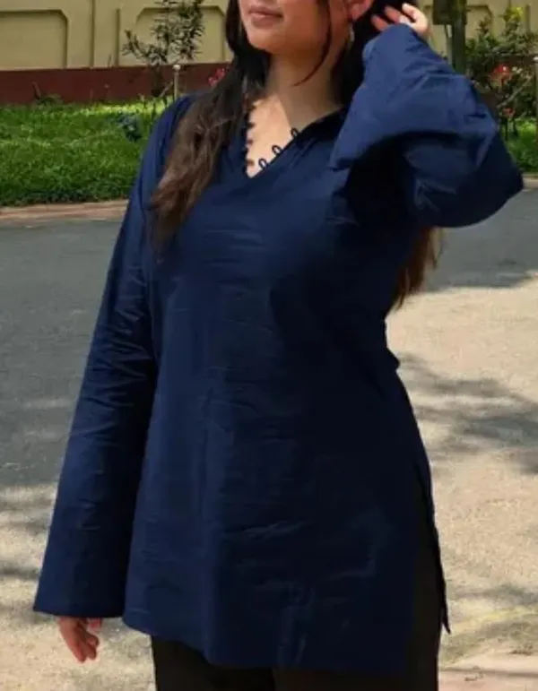 Chaand_Short_Kurti_Navy_Blue
