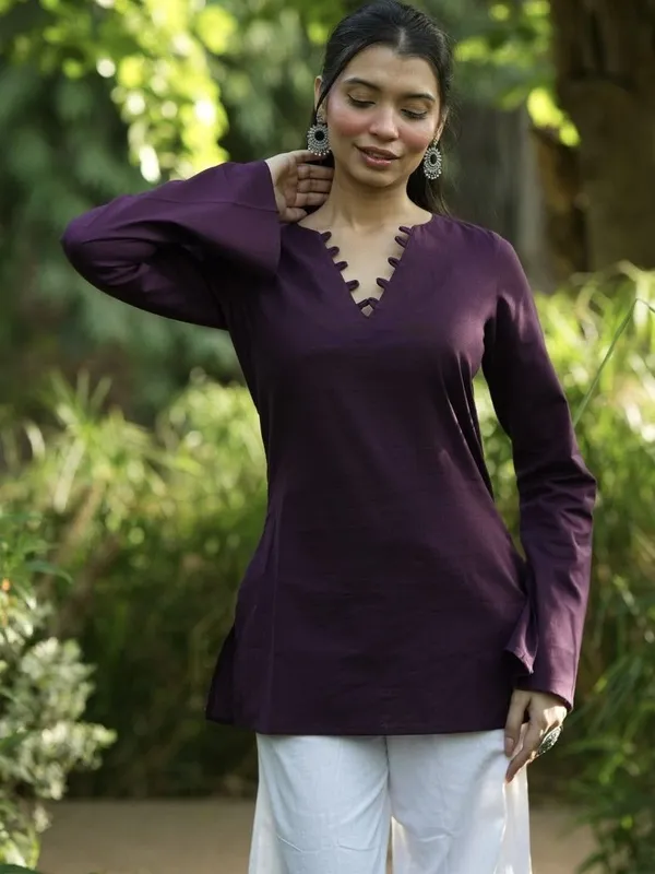 Chaand_Short_Kurti_Purple