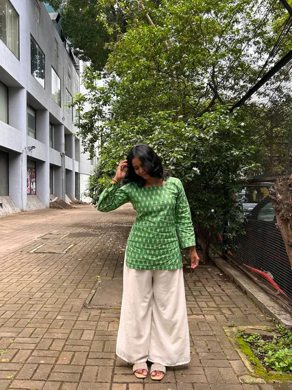 Green_Leaf_Cotton_Short_Kurti