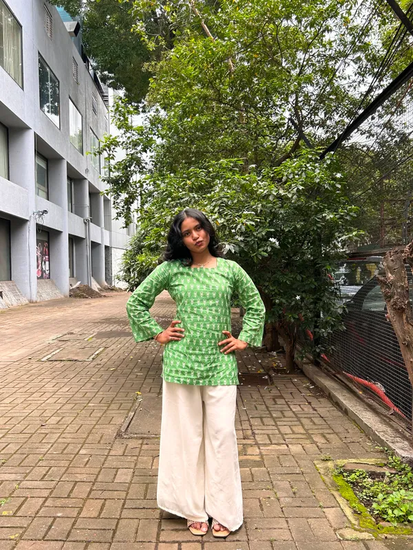 Green_Leaf_Cotton_Short_Kurti