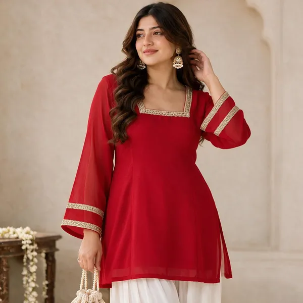 Pari_Red_Festive_Short_Kurti