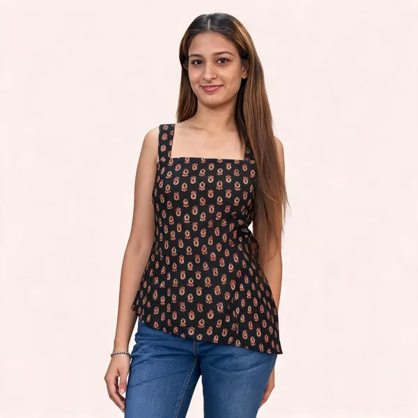 Black_Pure_Cotton_Corset_Top_For_Women