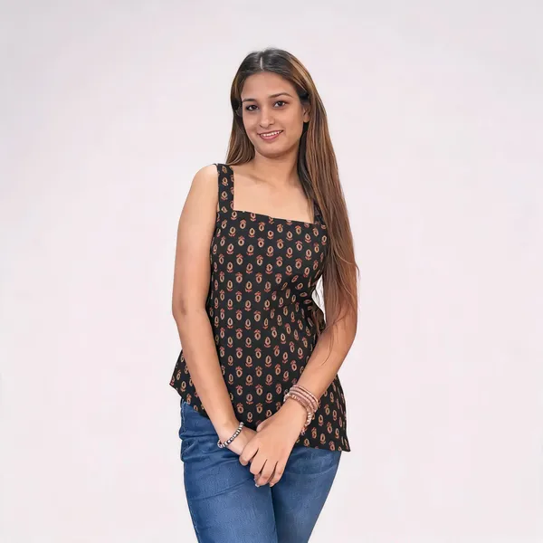 Black_Pure_Cotton_Corset_Top_For_Women