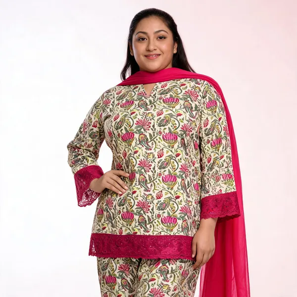 Multicolor_Pure_Cotton_Farshi_Suit_Set_With_Dupatta_For_Women