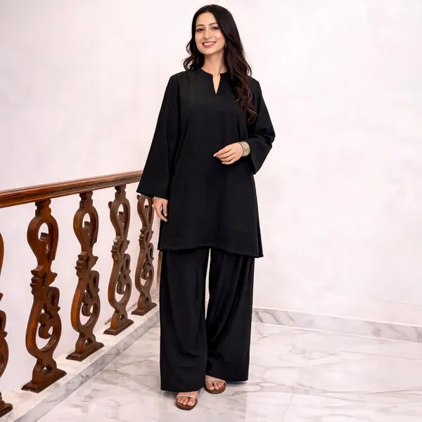 Black_Pure_Cotton_Farshi_Suit_Set_For_Women